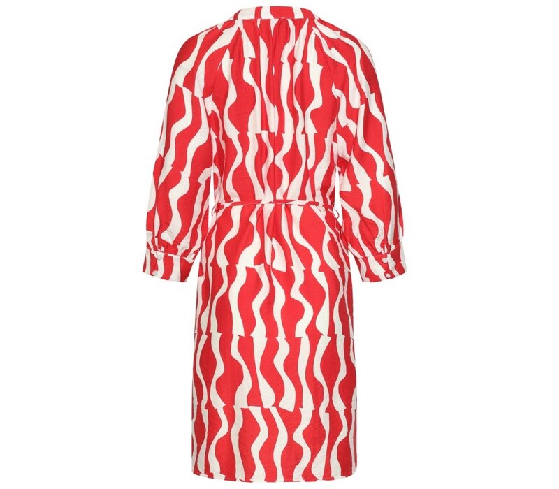 Smashed Lemon Dress Red White