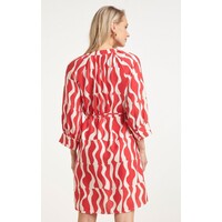 Smashed Lemon Dress Red White