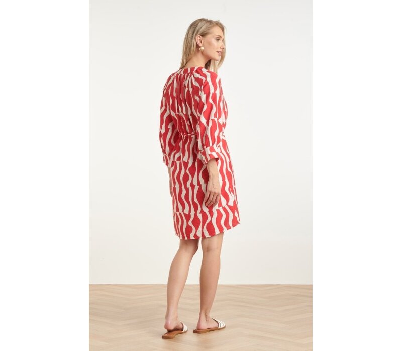 Smashed Lemon Dress Red White