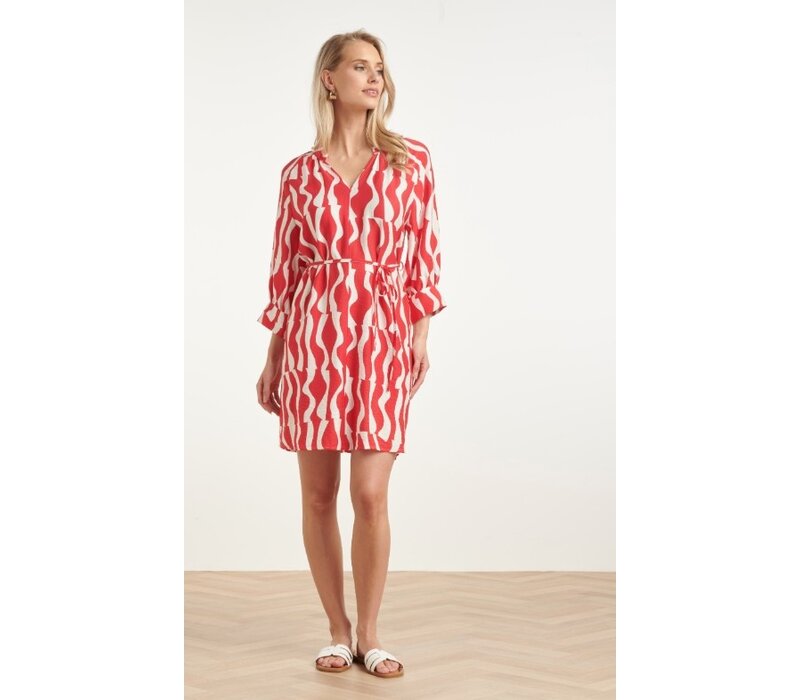 Smashed Lemon Dress Red White