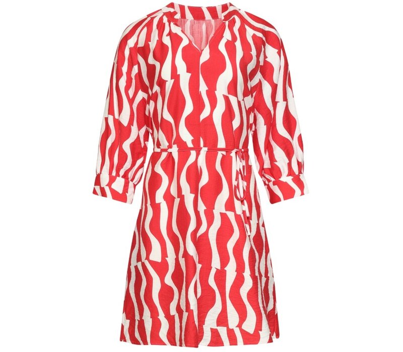 Smashed Lemon Dress Red White