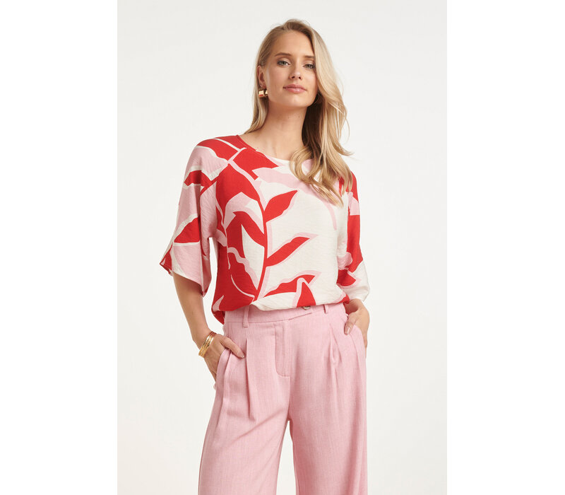 Smashed Lemon Blouse Red Pink