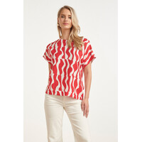 Smashed Lemon Blouse Red White