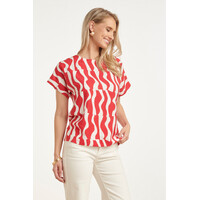 Smashed Lemon Blouse Red White
