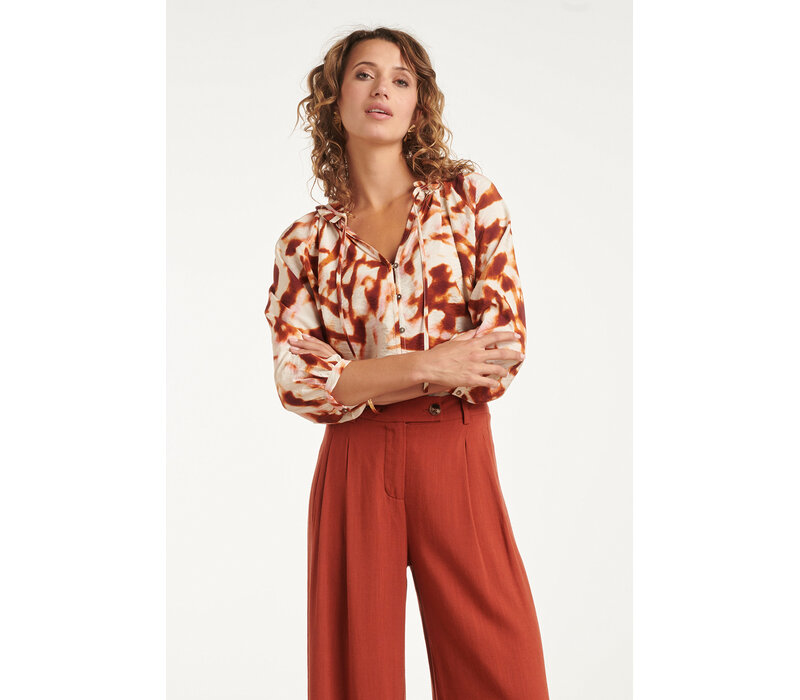 Smashed Lemon Blouse Brique Multicolour