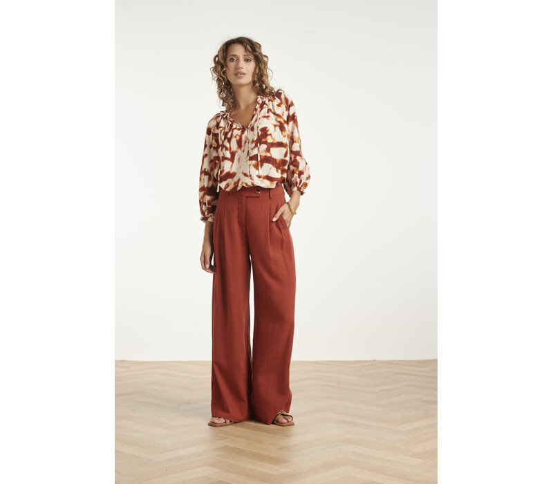 Smashed Lemon Blouse Brique Multicolour