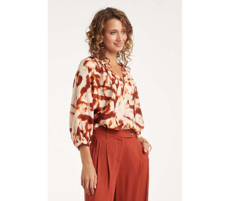 Smashed Lemon Blouse Brique Multicolour