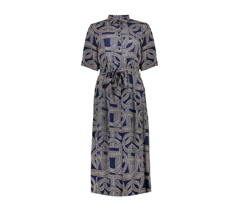 Geisha Dress Navy Sand