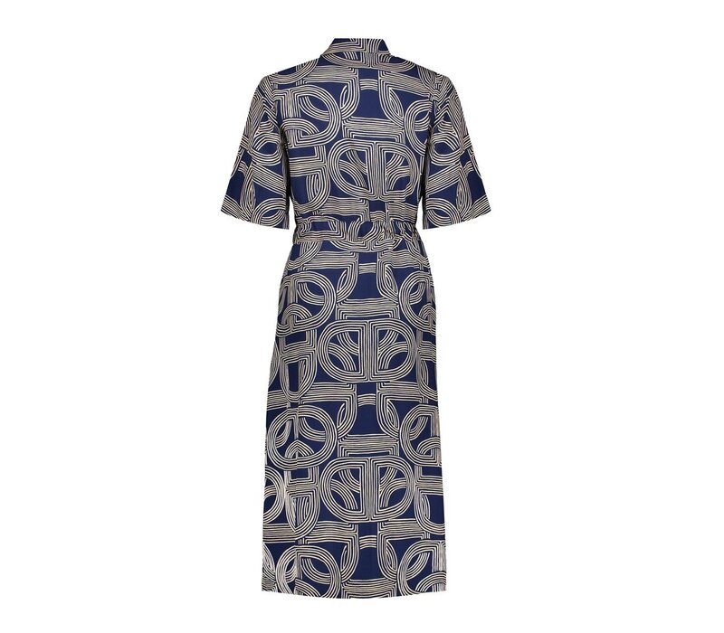 Geisha Dress Navy Sand
