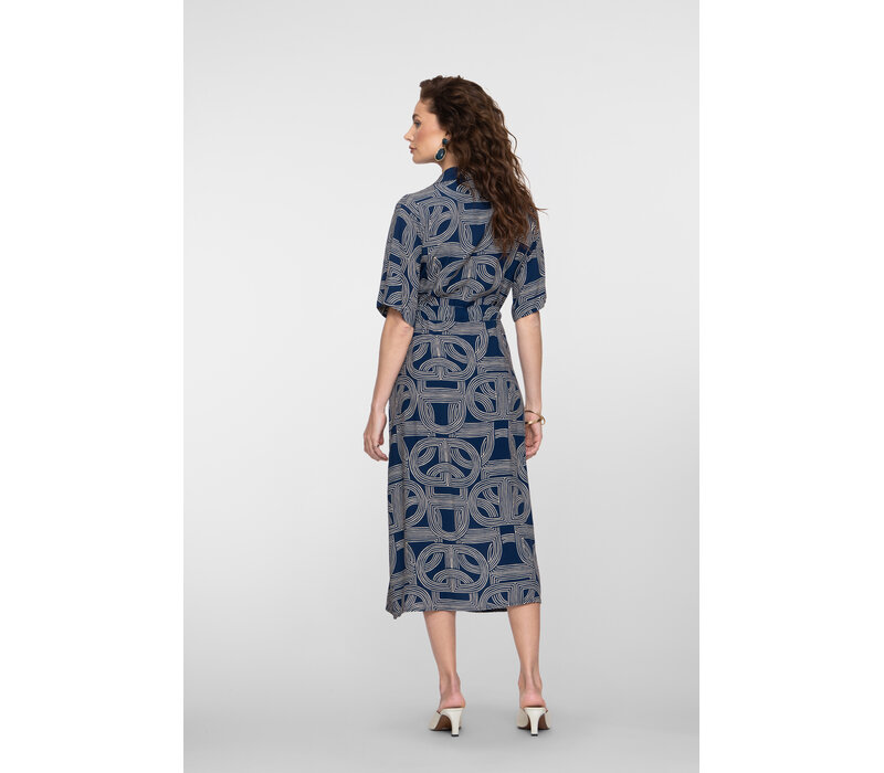 Geisha Dress Navy Sand