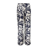 Geisha Pants Naive Flower Navy Off White