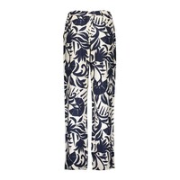 Geisha Pants Naive Flower Navy Off White