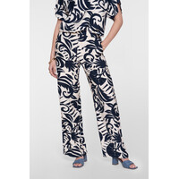 Geisha Pants Naive Flower Navy Off White