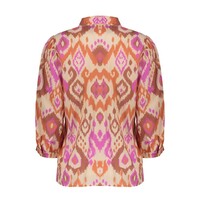 Geisha Blouse Ecru Brown Cassis