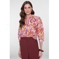 Geisha Blouse Ecru Brown Cassis