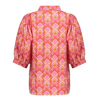 Geisha Blouse Manderine Red Ecru