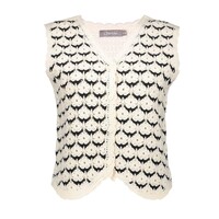 Geisha Vest Jacquard Ecru