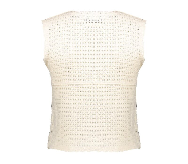 Geisha Vest Jacquard Ecru