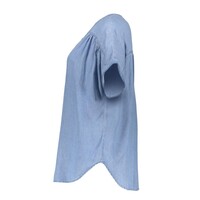 Geisha Blouse Lyocell Ropes Bleached Denim