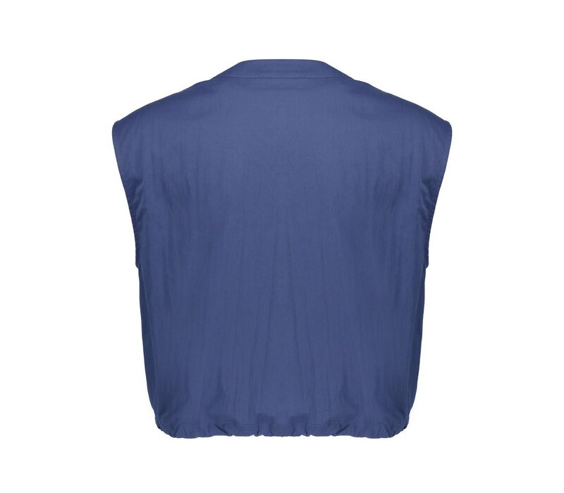 Geisha Gilet Drawstring Ink Blue