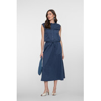 Geisha Gilet Drawstring Ink Blue