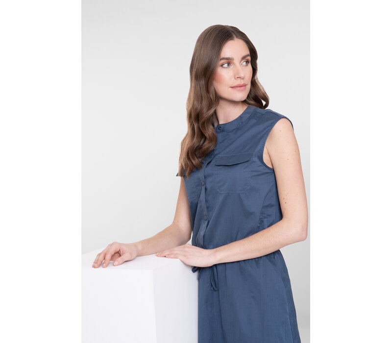 Geisha Gilet Drawstring Ink Blue