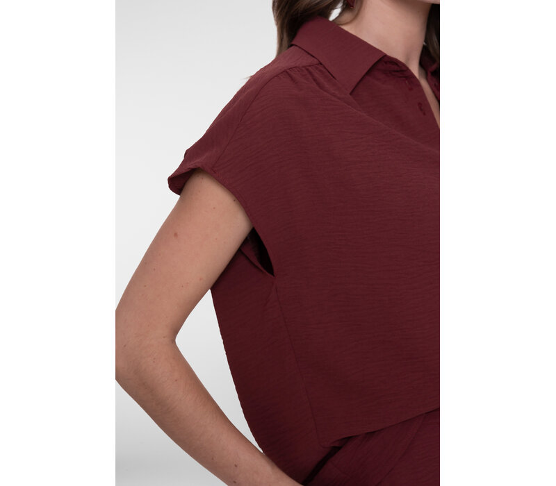 Geisha Blouse Crinckle Cherry