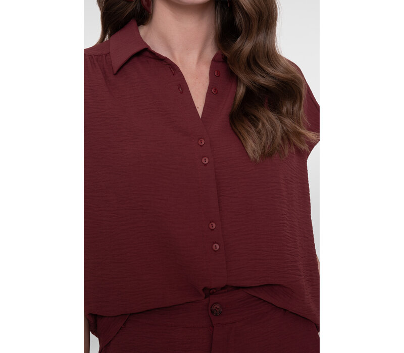 Geisha Blouse Crinckle Cherry