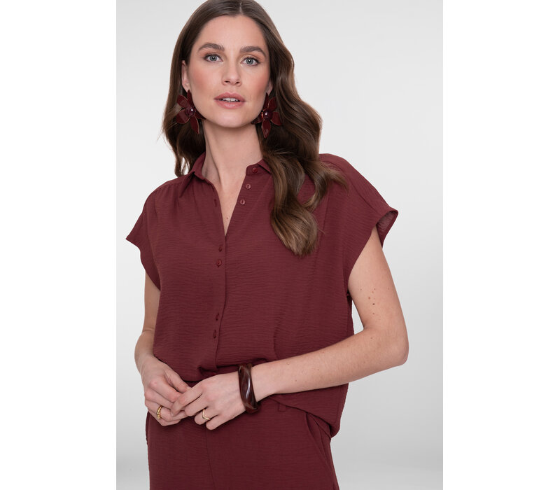 Geisha Blouse Crinckle Cherry