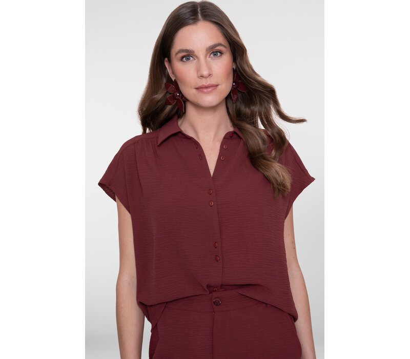 Geisha Blouse Crinckle Cherry