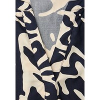 Street One Splitneck Blouse Elastic Tape Shadowed Navy