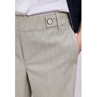 Street One Fishbone Button Straight Leg Smoke Beige