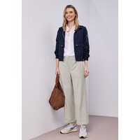 Street One Fishbone Button Straight Leg Smoke Beige