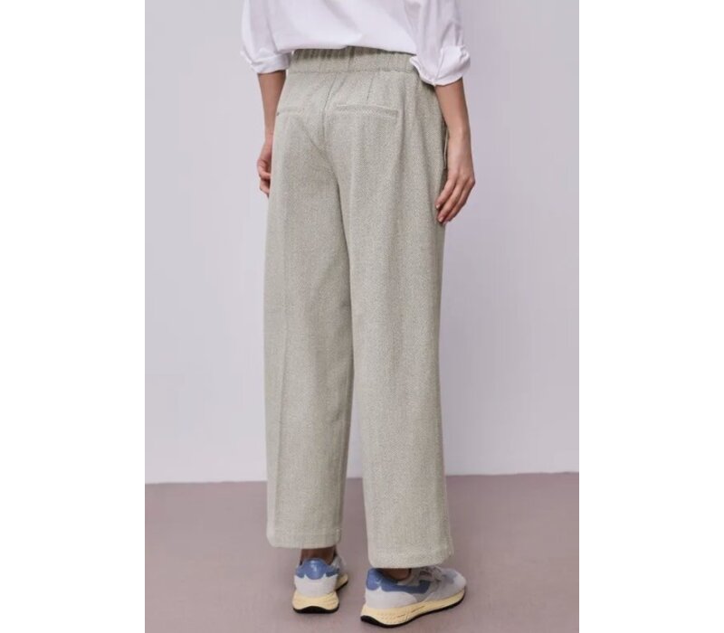 Street One Fishbone Button Straight Leg Smoke Beige