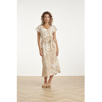 Smashed Lemon Dress Dark Sand Off White