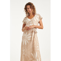 Smashed Lemon Dress Dark Sand Off White