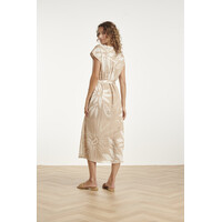 Smashed Lemon Dress Dark Sand Off White