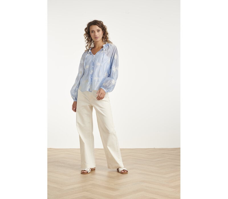 Smashed Lemon Blouse Light Blue