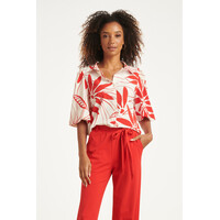 Smashed Lemon Blouse White Red