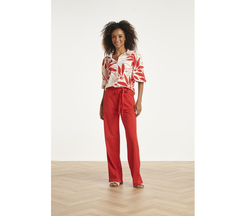 Smashed Lemon Blouse White Red