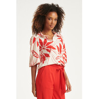 Smashed Lemon Blouse White Red
