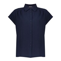 Geisha Blouse Crinckle Navy