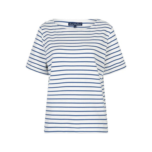 Red Button Terry Stripe Short Sleeve 