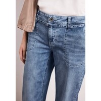 Street One Emee Wide Leg Mid Waist Mid Blue Random Wash