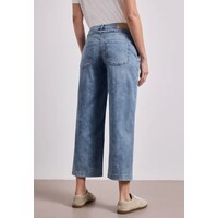 Street One Emee Wide Leg Mid Waist Mid Blue Random Wash