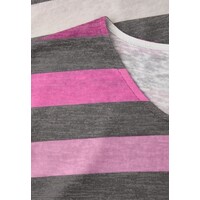 Street One Big Multicolor Stripe Shirt Espresso Brown