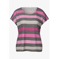 Street One Big Multicolor Stripe Shirt Espresso Brown