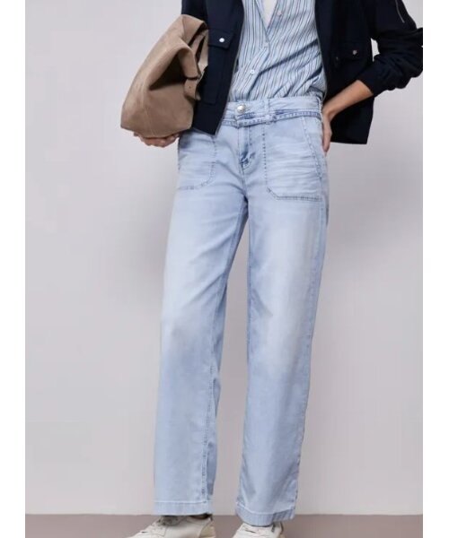 StreetOne Street One Emee Wide Leg Mid Waist