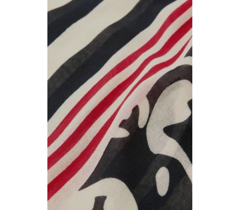 Street One Printed Modal Loop Shadowed Navy