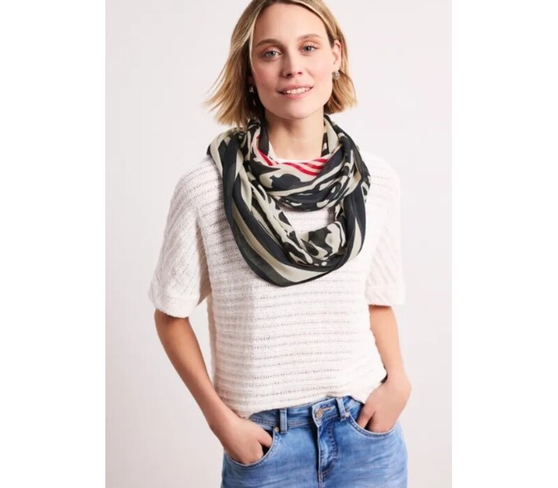 Street One Printed Modal Loop Shadowed Navy